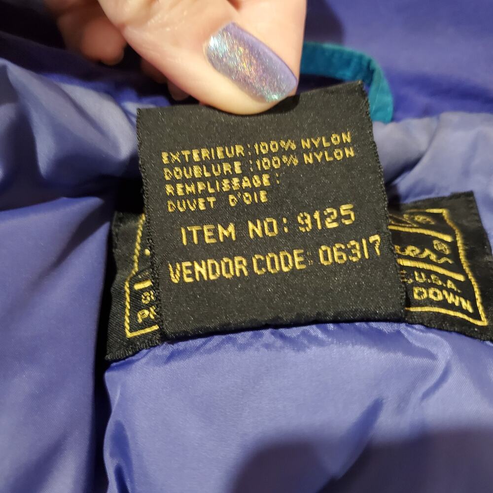 Vtg Eddie Bauer Mens Goose Down Insulated Puffer Lined Nylon Jacket Size L 80s - Picture 13 of 15